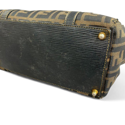 Fendi - Monogram Canvas Handbag with Leather Handles