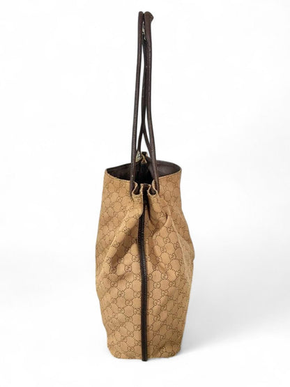 Gucci - Beige Monogram Canvas Shoulder Bag