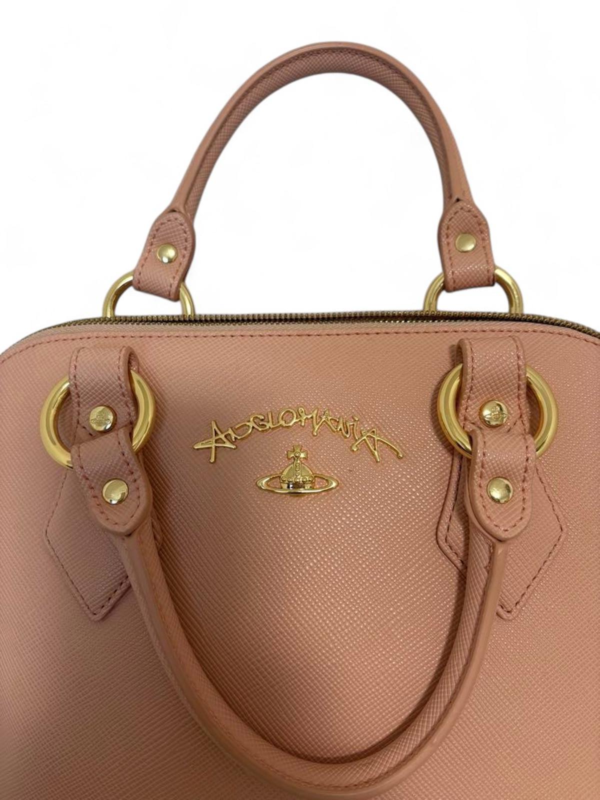 Vivienne Westwood - Pink Leather Satchel Bag Gold Hardware