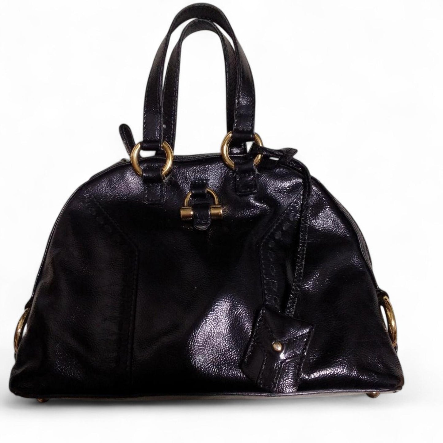 Saint Laurent - Black Leather Satchel Bag