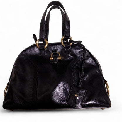 Saint Laurent - Black Leather Satchel Bag