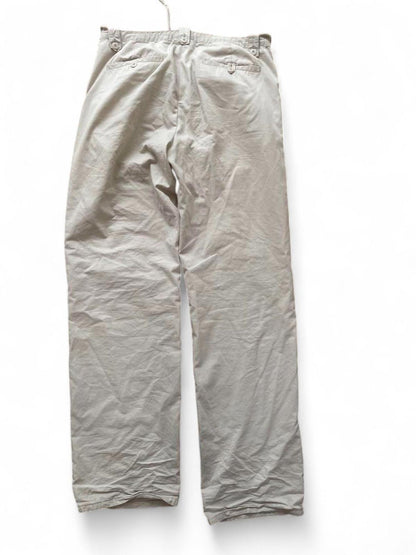 Helmut Lang - Men's Casual Pants Beige Cotton Relaxed Fit