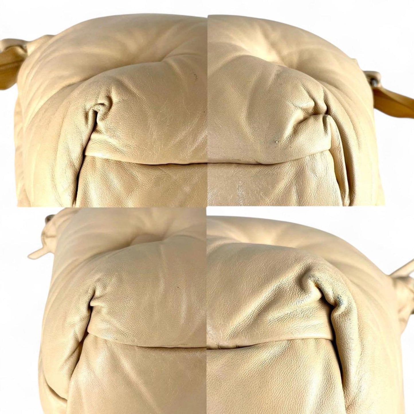 Maison Margiela - Beige Glam Slam 2Way Padded Leather Shoulder Bag