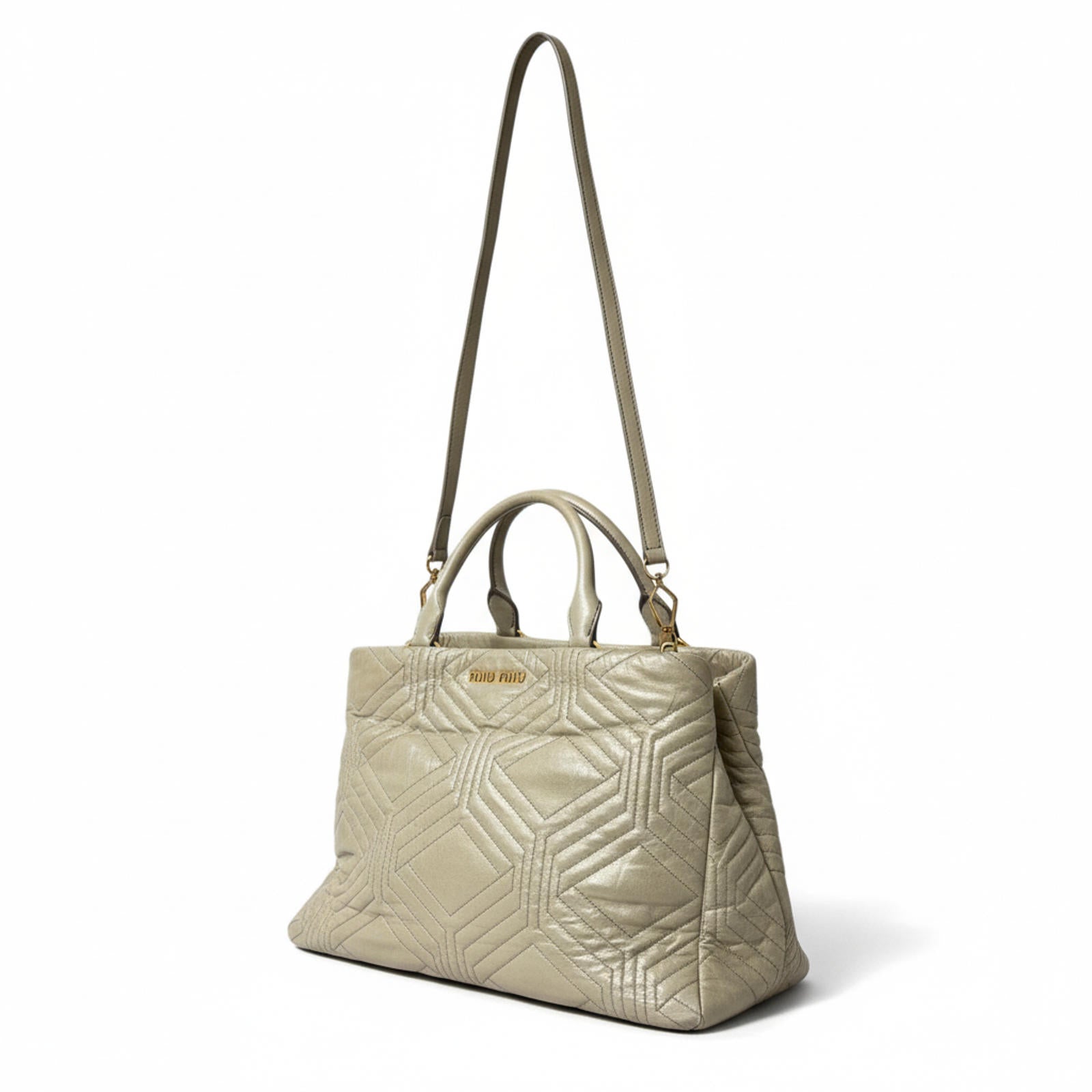 Miu Miu - Quilted Leather Handbag Shoulder Strap