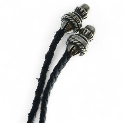 Chrome Hearts - Braided Leather Necklace with Sterling Ends