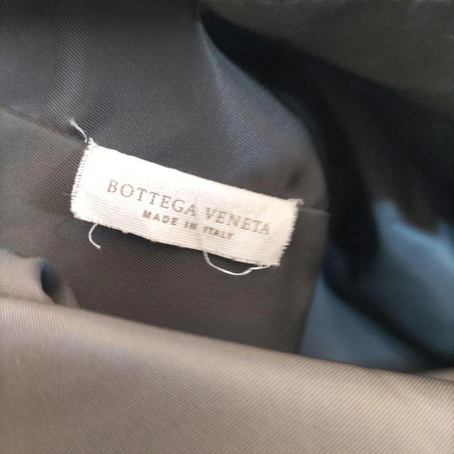 Butterfly Logo Brand - Black Woven Leather Tote Bag