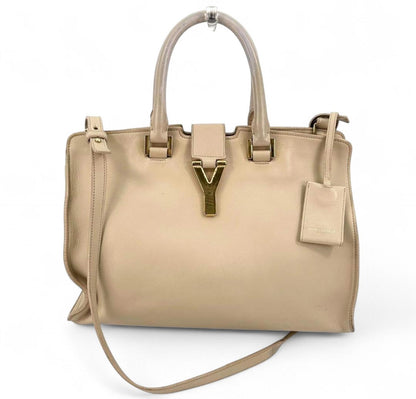 Yves Saint Laurent - Beige Leather Satchel Bag