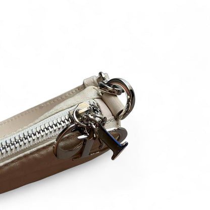 Dior - White Monogram Shoulder Bag with Silver Hardware