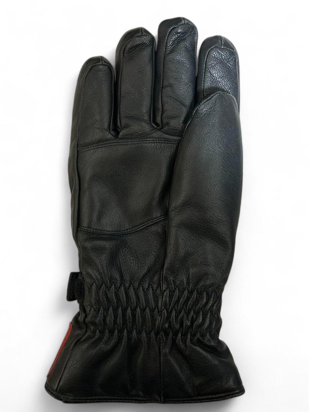 Prada - Black Leather Ice Hockey Protective Gloves