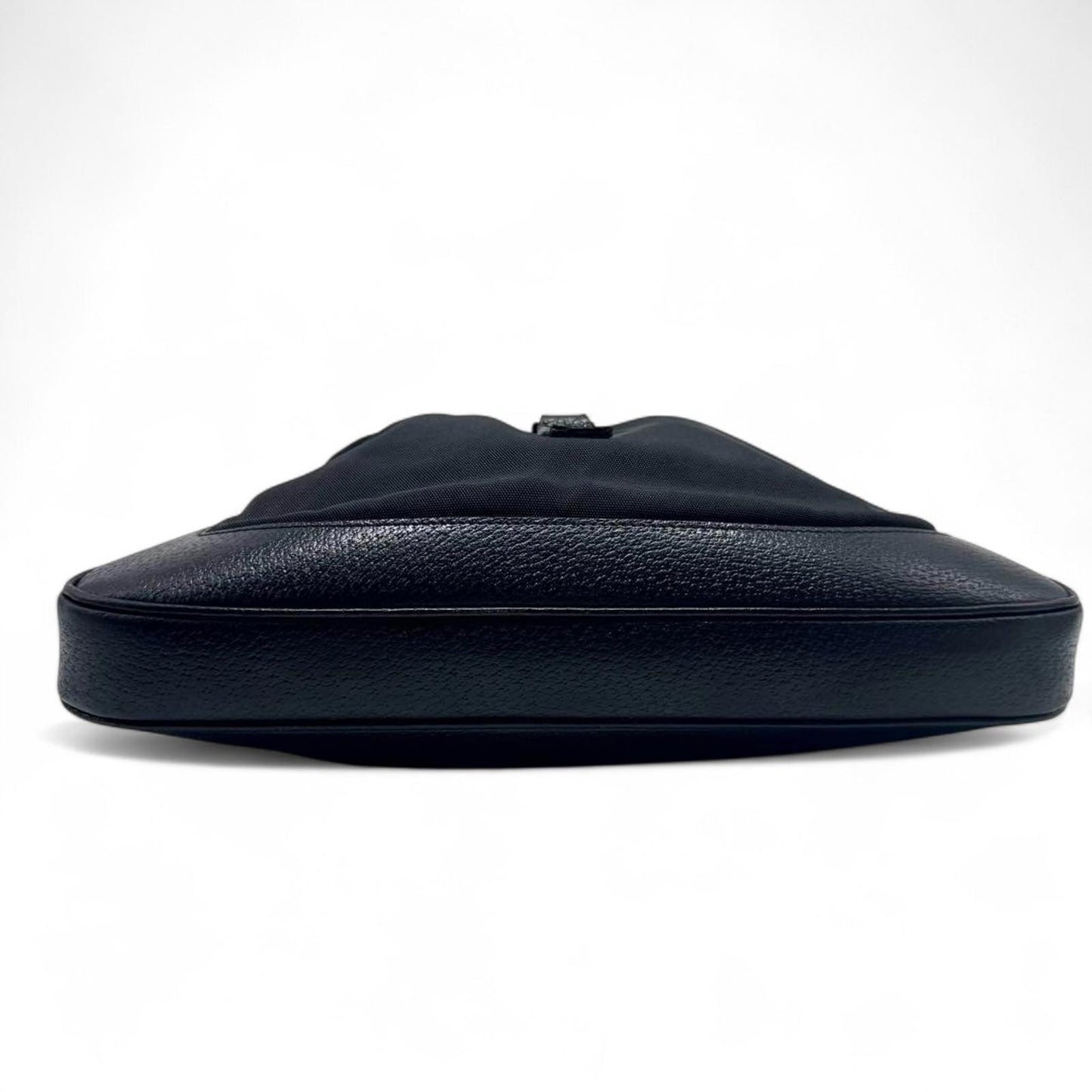 Gucci - Black Jackie Leather Shoulder Bag Silver-Ton