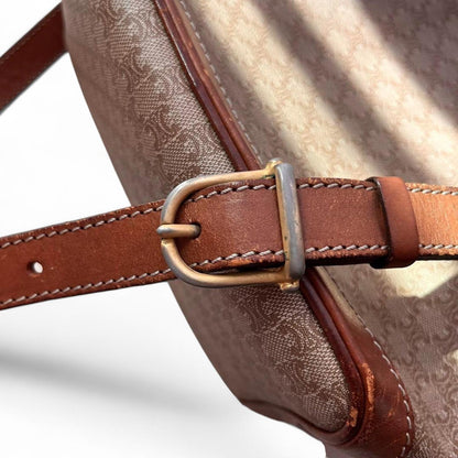 Celine - Vintage Drawstring Shoulder Bag in Brown Monogram