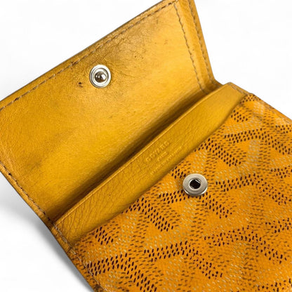 Goyard - Yellow Patterned Leather Wallet