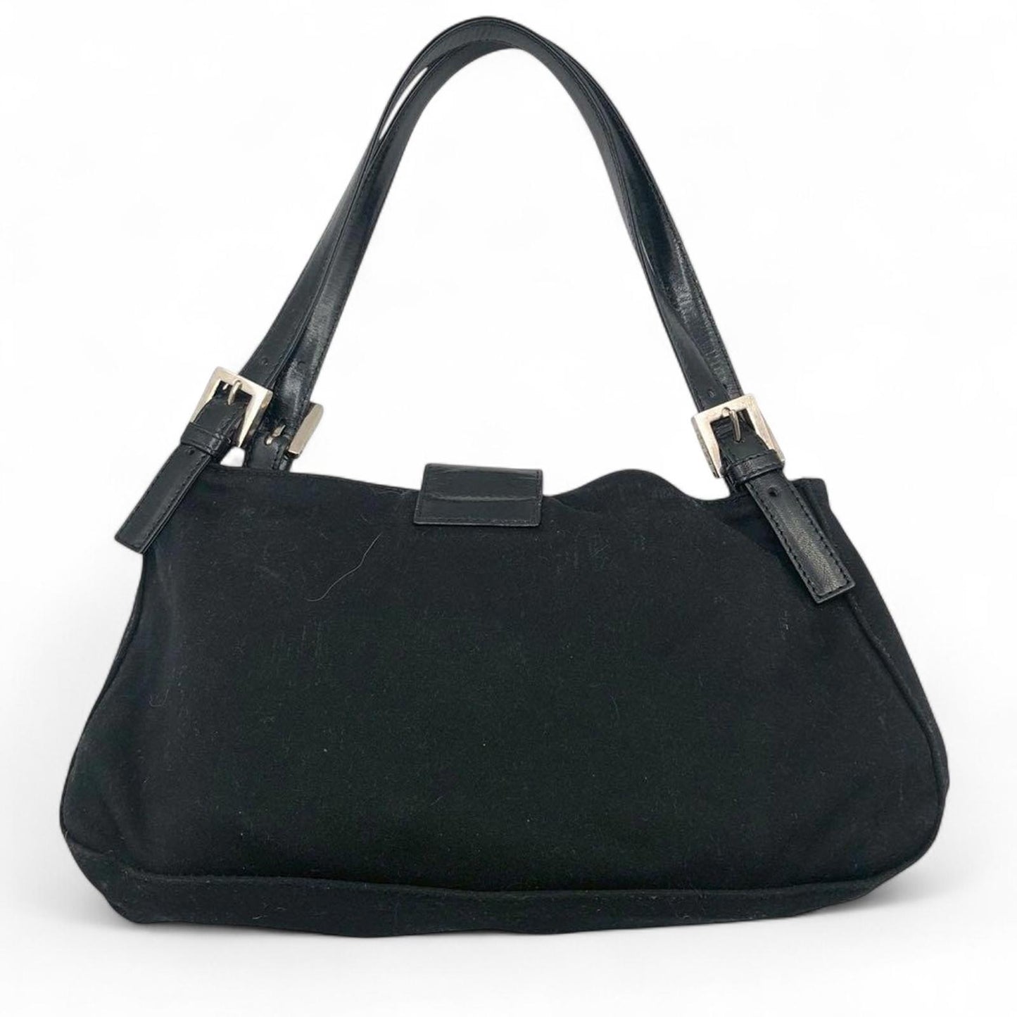 Fendi - Black Women's Shoulder Bag with Silver Buckle