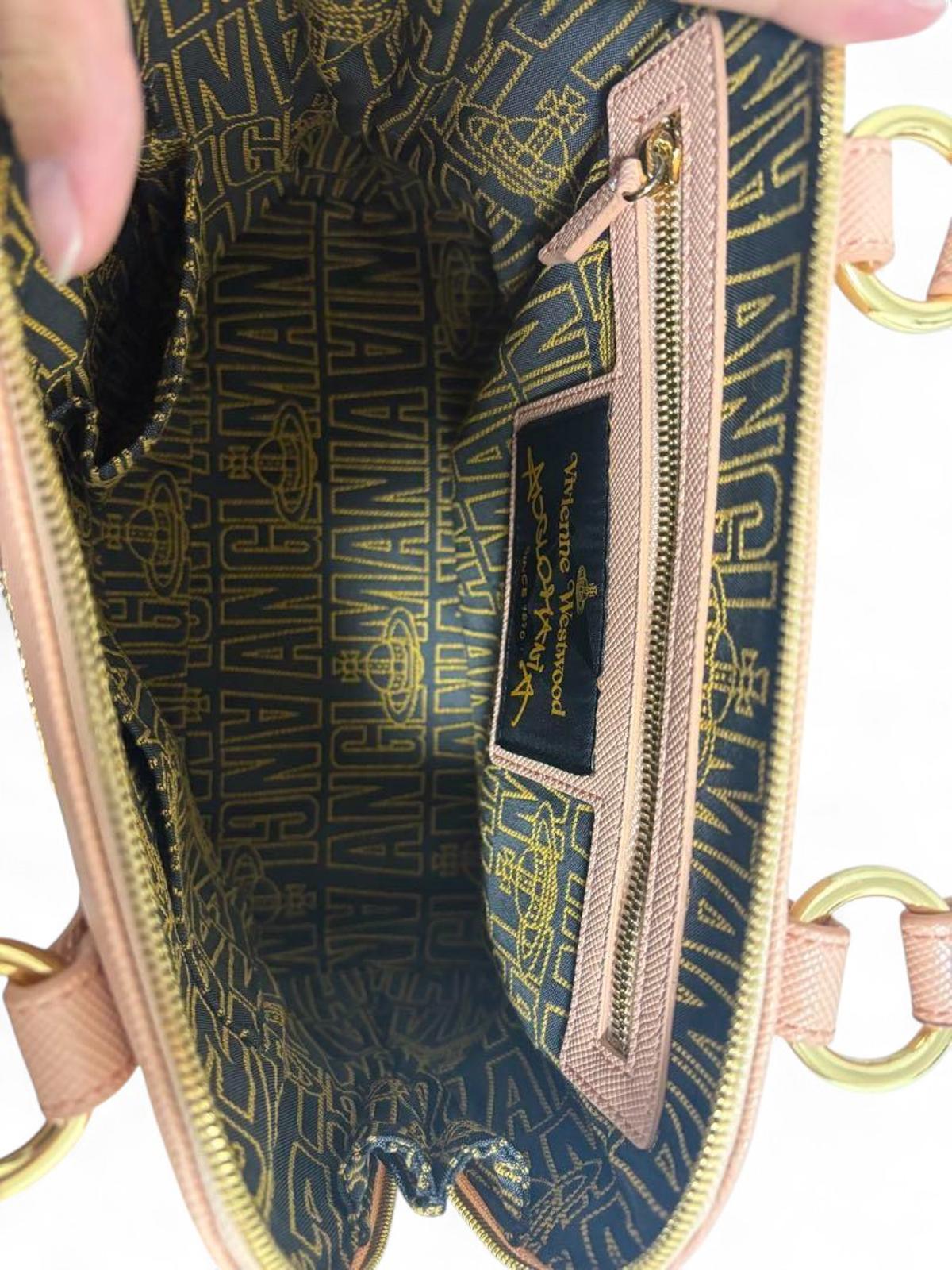 Vivienne Westwood - Pink Leather Satchel Bag Gold Hardware