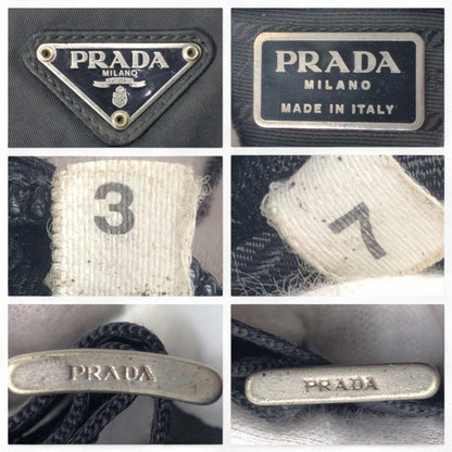 Prada - Black Nylon Shoulder Bag Buckle Detail