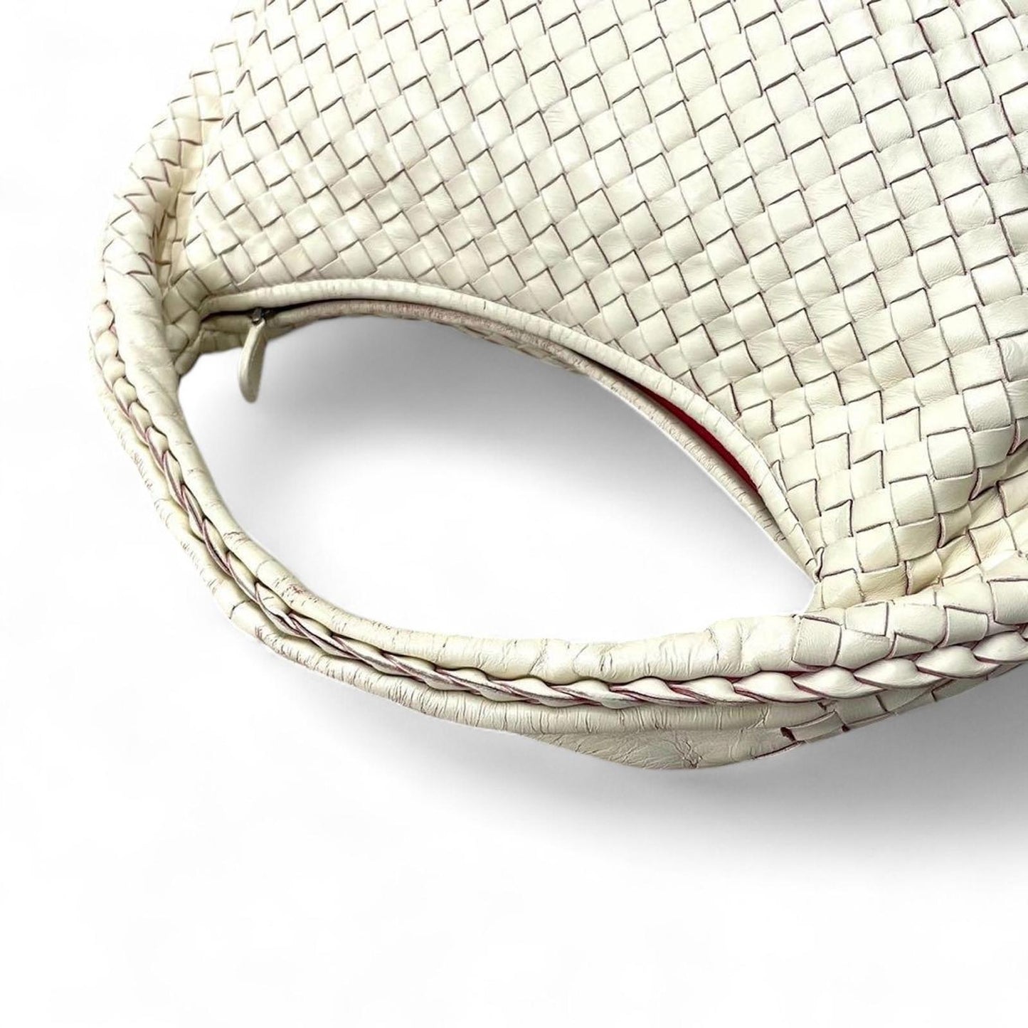 Bottega Veneta - Intrecciato White Leather Hobo Bag