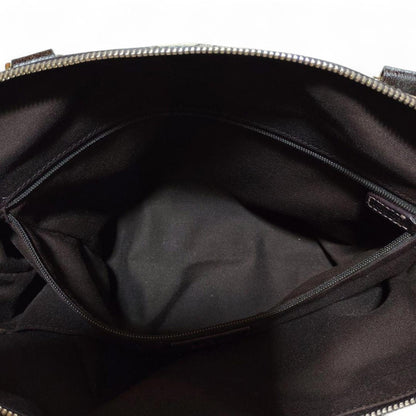 Gucci - Monogram Canvas Handbag Leather Trim