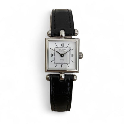 Van Cleef & Arpels - Classic Square Dial Wristwatch Croco