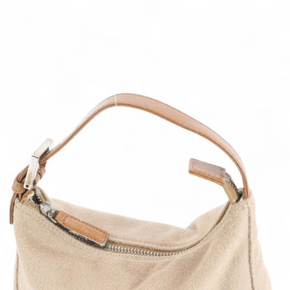 Fendi - Women's Beige Shoulder Bag with Leather Strap