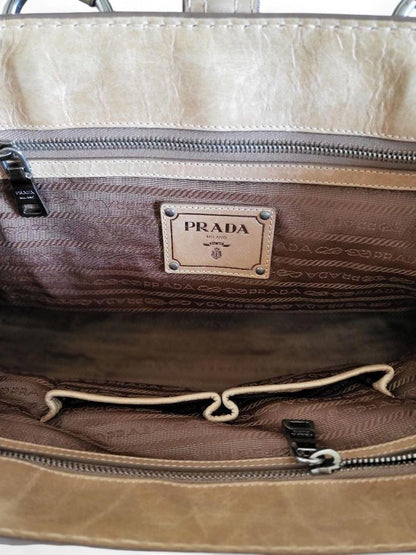 Prada - Beige Leather Handbag