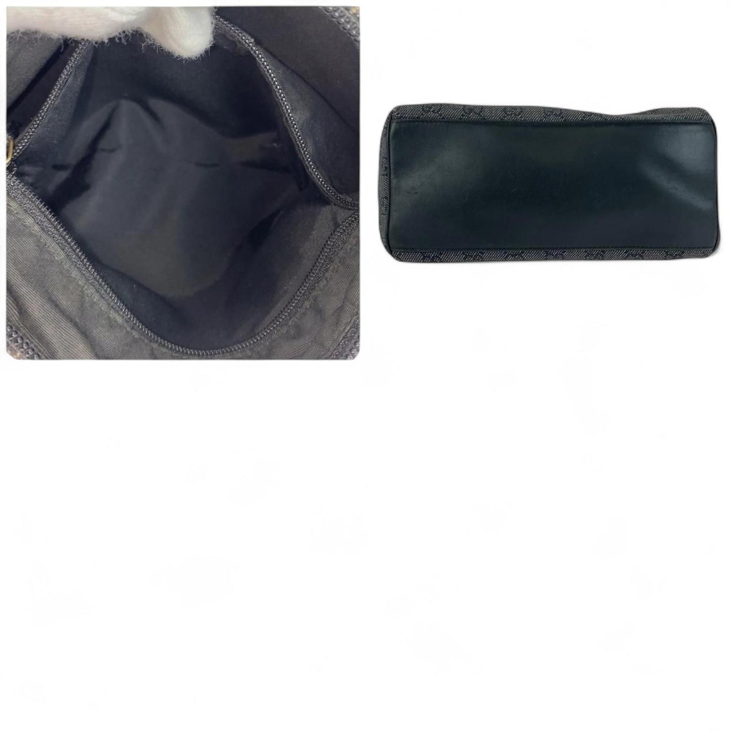 Gucci - Black Monogram Canvas Shoulder Bag