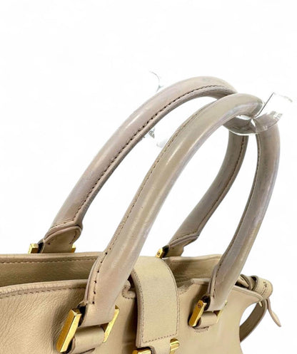 Yves Saint Laurent - Beige Leather Satchel Bag