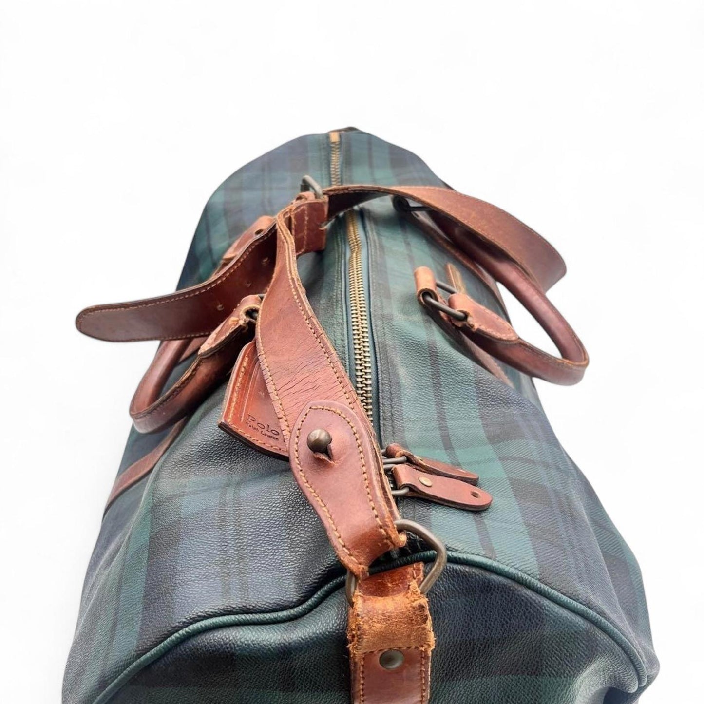 Ralph Lauren - Men's Travel Bag in Tartan with Leather Trim