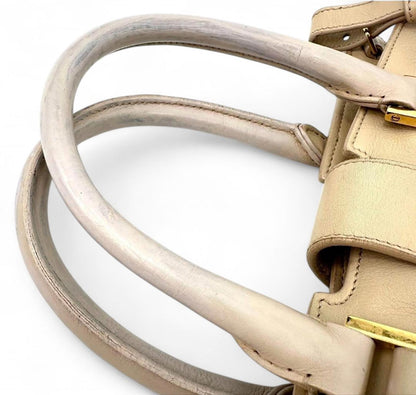 Yves Saint Laurent - Beige Leather Satchel Bag