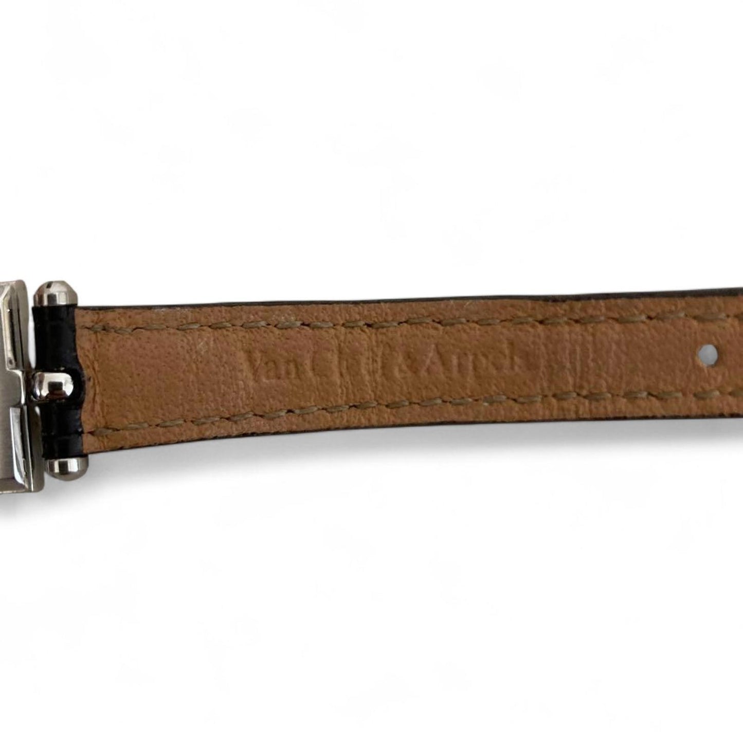 Van Cleef & Arpels - Classic Square Dial Wristwatch Croco