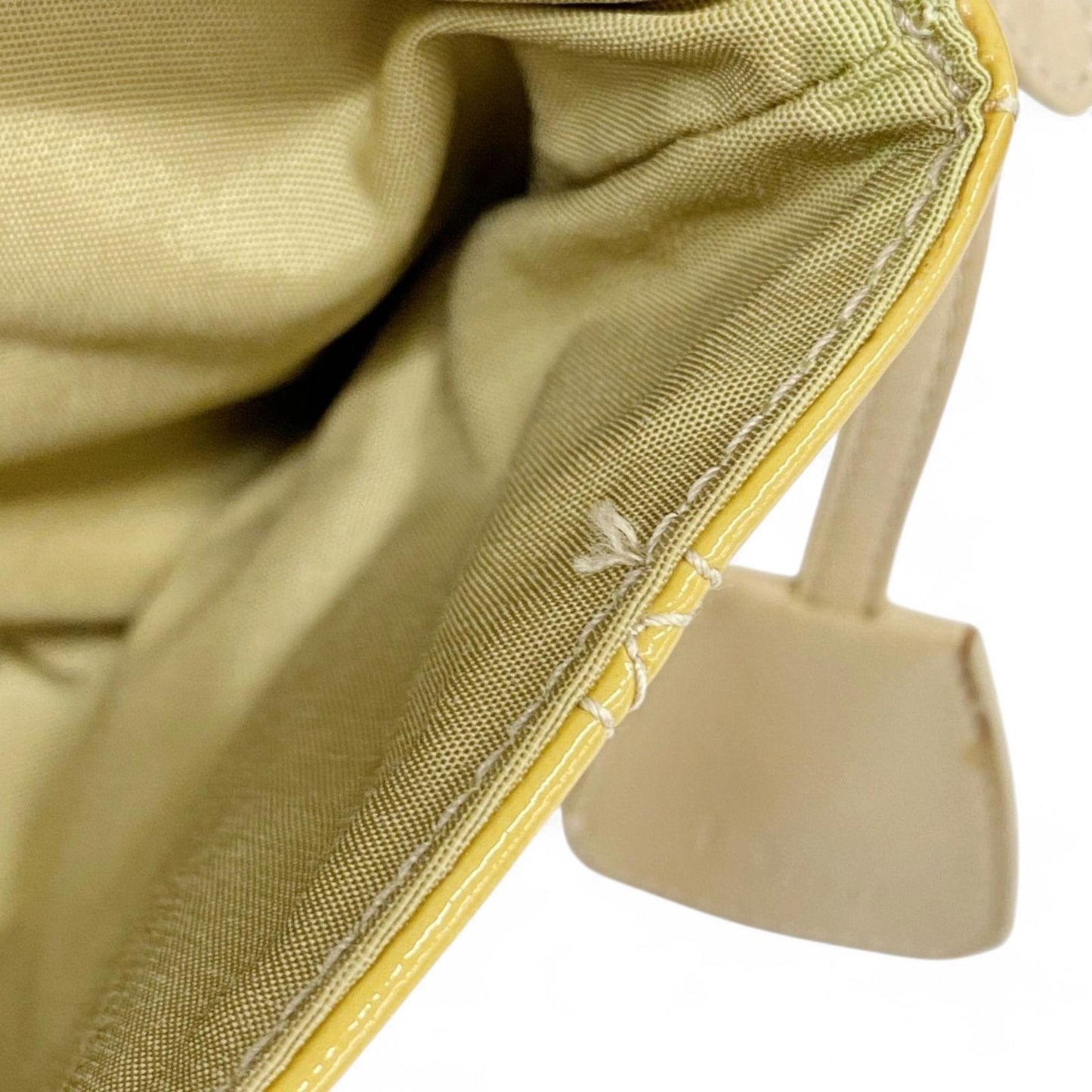 Dior - Yellow Quilted Patent Leather Shoulder Bag