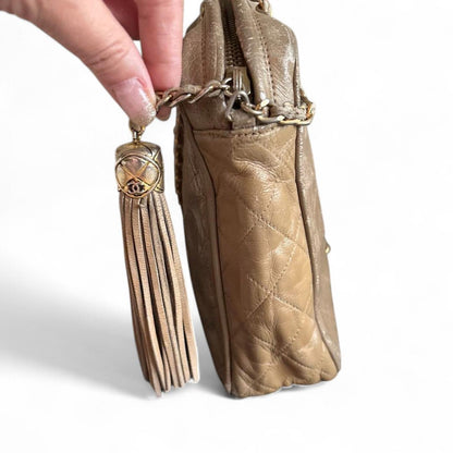 Chanel - Quilted Leather Crossbody Bag with Tassel