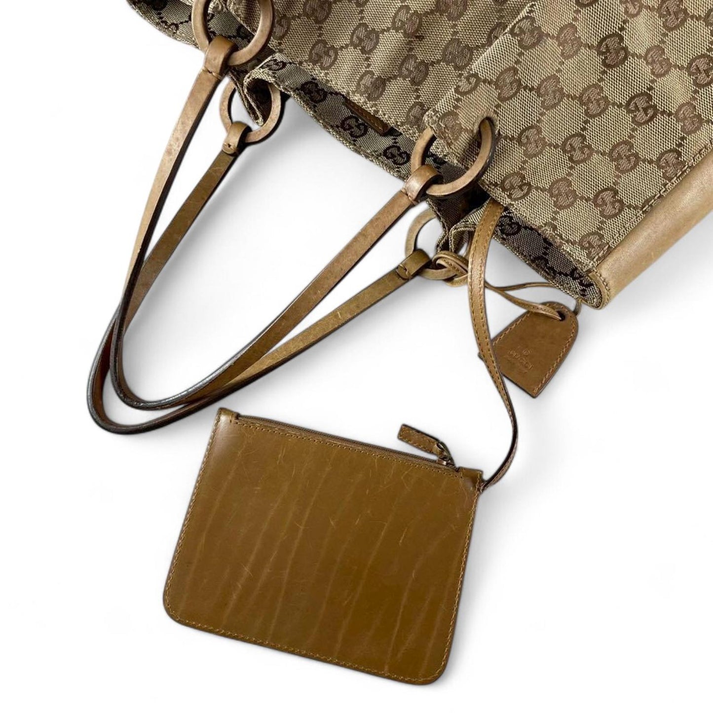 Gucci - Beige Monogram Canvas Tote Handbag