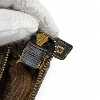 Fendi - Monogram Canvas Handbag with Leather Handles