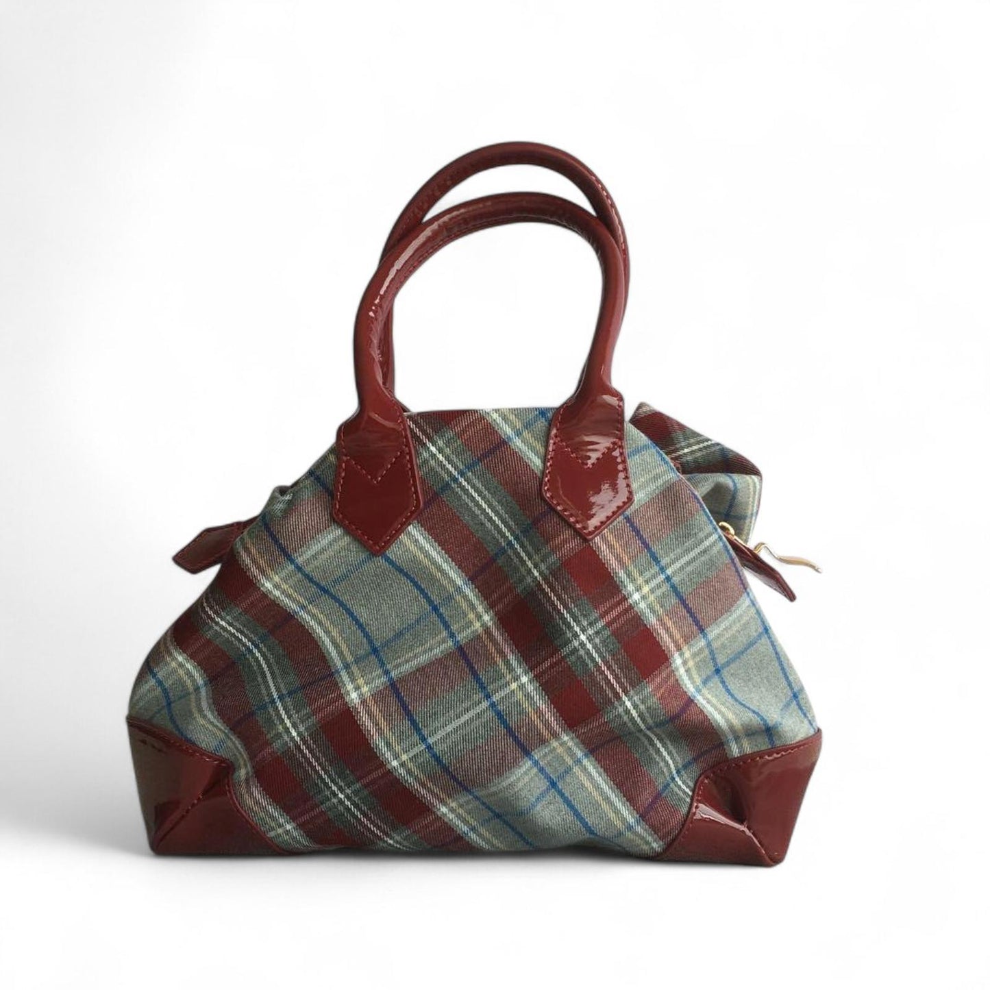 Vivienne Westwood - Plaid Pattern Shoulder Bag Burgundy