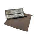 Bottega Veneta - Brown Metallic Woven Leather Wallet