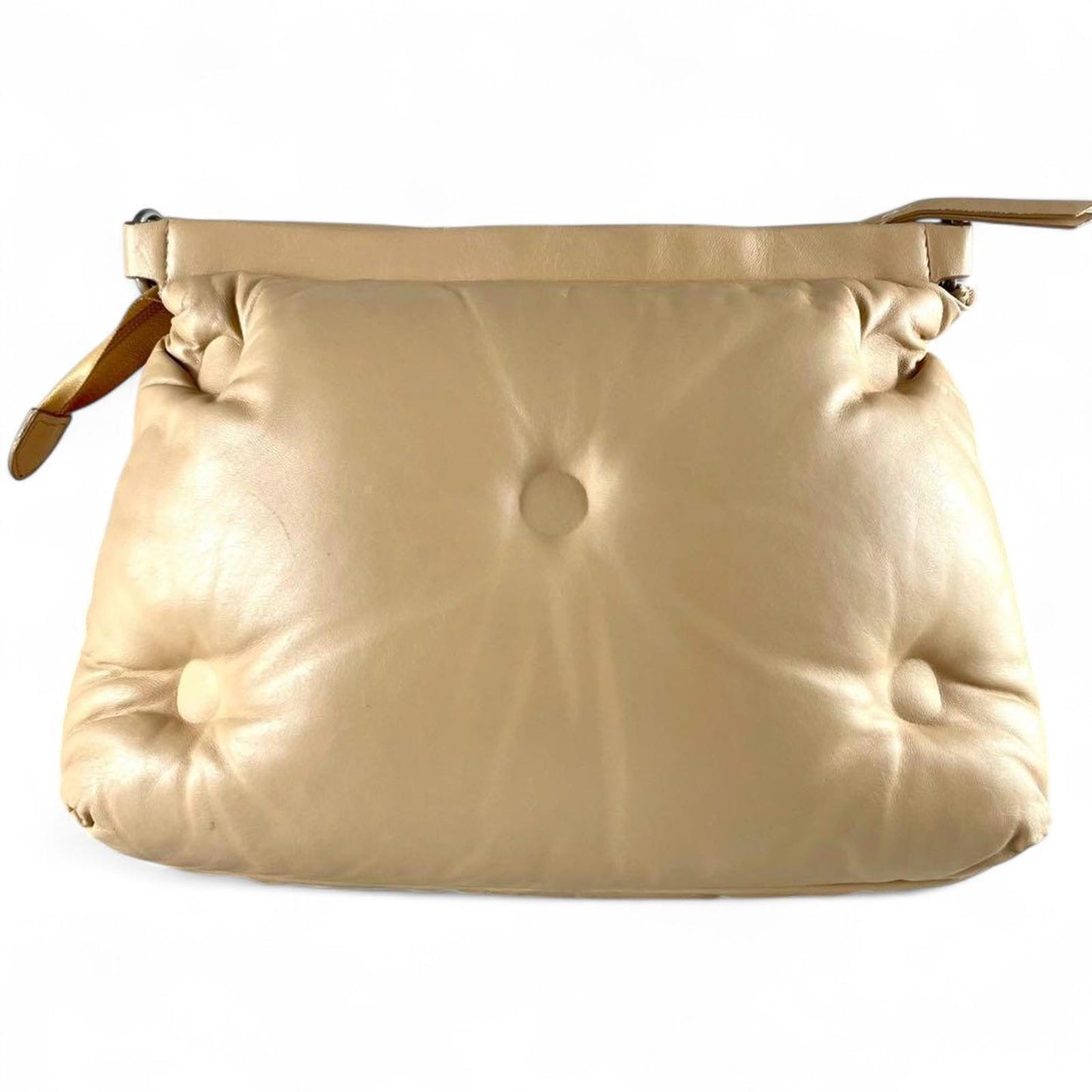 Maison Margiela - Beige Glam Slam 2Way Padded Leather Shoulder Bag