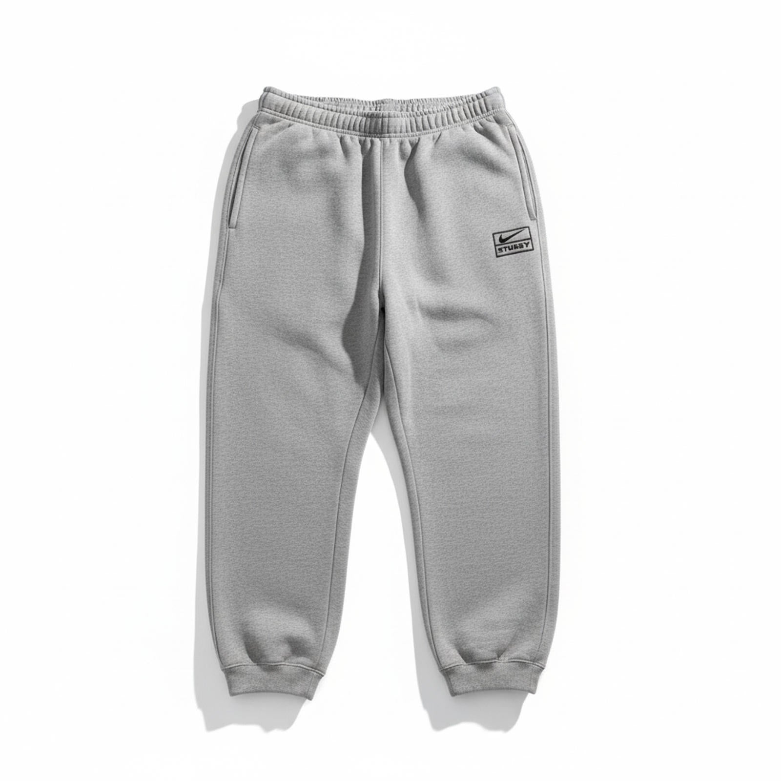 Stussy x Nike - Grey Logo Sweatpants