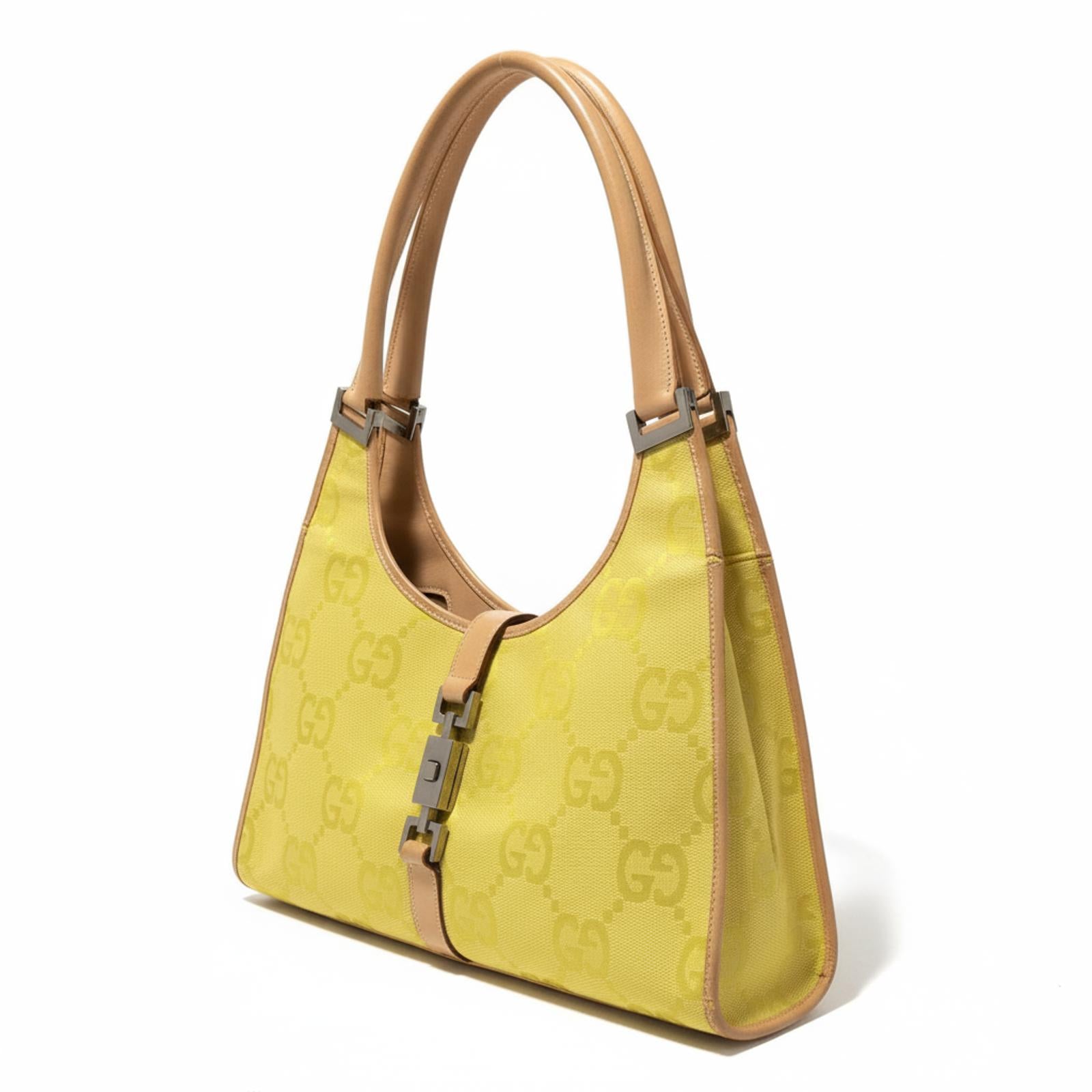 Gucci - Yellow GG Canvas Shoulder Bag