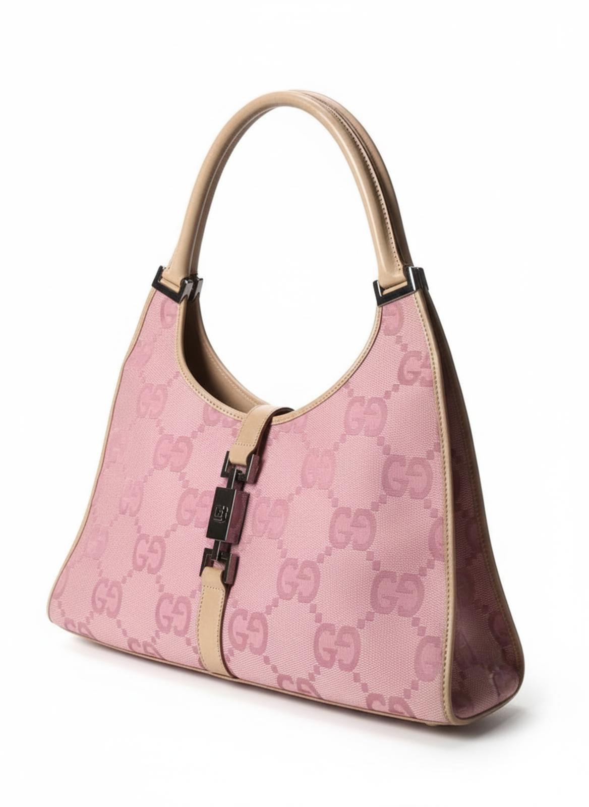 Gucci - Pink GG Monogram Canvas Shoulder Bag
