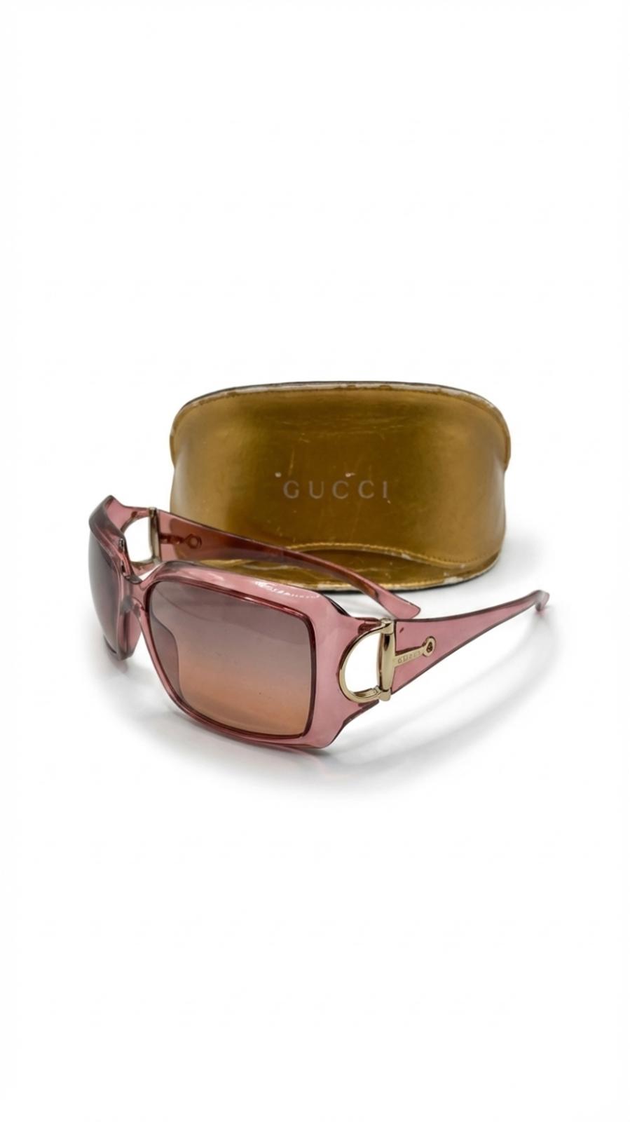 Gucci - Vintage Pink Square Frame Sunglasses Pink Gradient