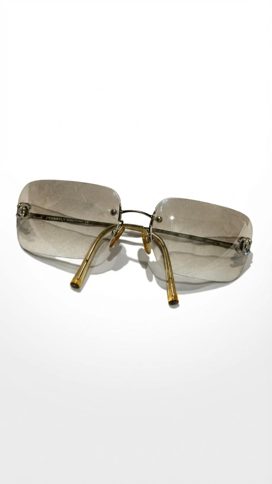 Chanel - Rimless Logo Embellished Sunglasses