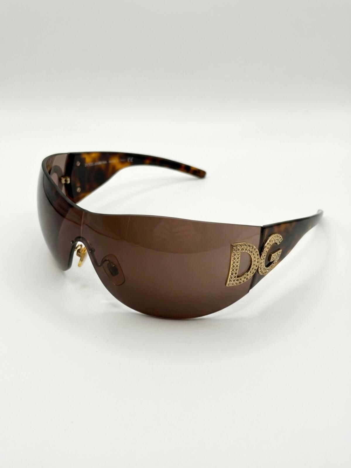 Dolce & Gabbana - Brown Shield Logo Sunglasses