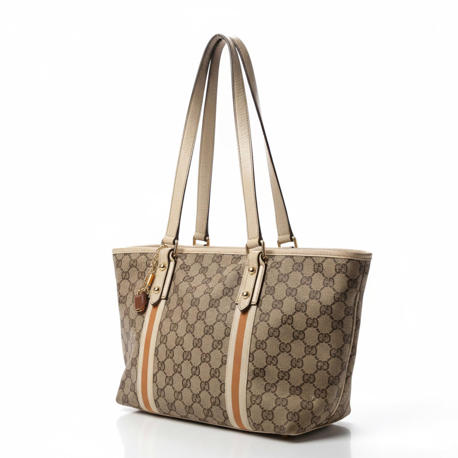 Gucci - Beige Monogram Canvas Bag Charms