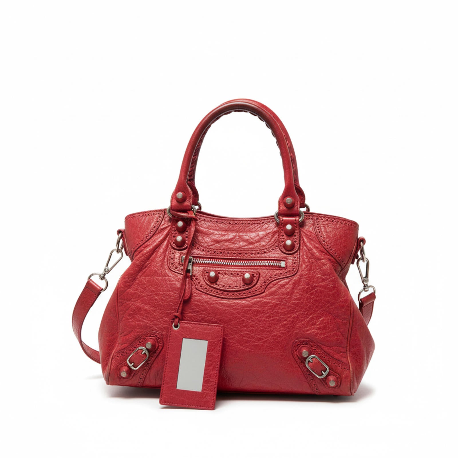 Balenciaga - Red City Handbag with Shoulder Strap